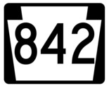 Pennsylvania Route 842 Sticker Decal Highway Sign Road Sign R8260 - £1.53 GBP+