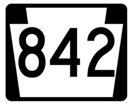 Pennsylvania Route 842 Sticker Decal Highway Sign Road Sign R8260 - £1.52 GBP+