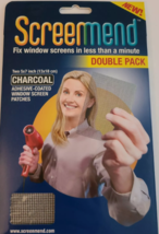 (2) Pack of 2 PCS Window Screen Mend 5&quot; x 7&quot; Charcoal Patches, Adhesive-... - $26.69 CAD