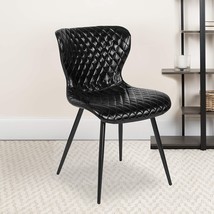 Modern Bristol Upholstered Chairs In Black Vinyl, 4 Pack By Flash Furniture. - £260.82 GBP