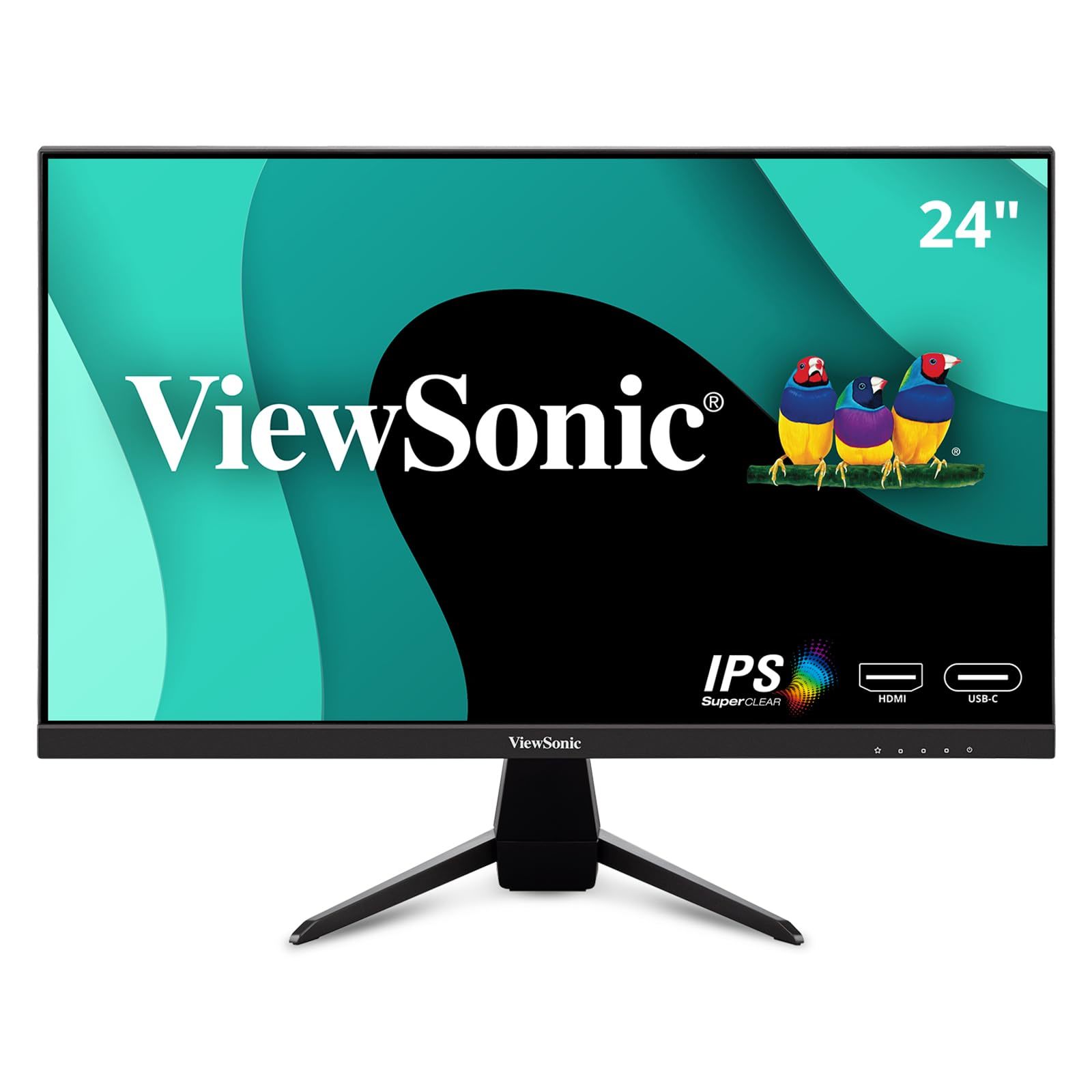 ViewSonic VX2467U 24 Inch 1080p Monitor with 65W USB C, Ultra-Thin Bezel... - £160.16 GBP+