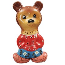 Vintage Misha Mishka Paper Mache Bear, USSR, Russian Soviet Folk Toy Dol... - $32.73