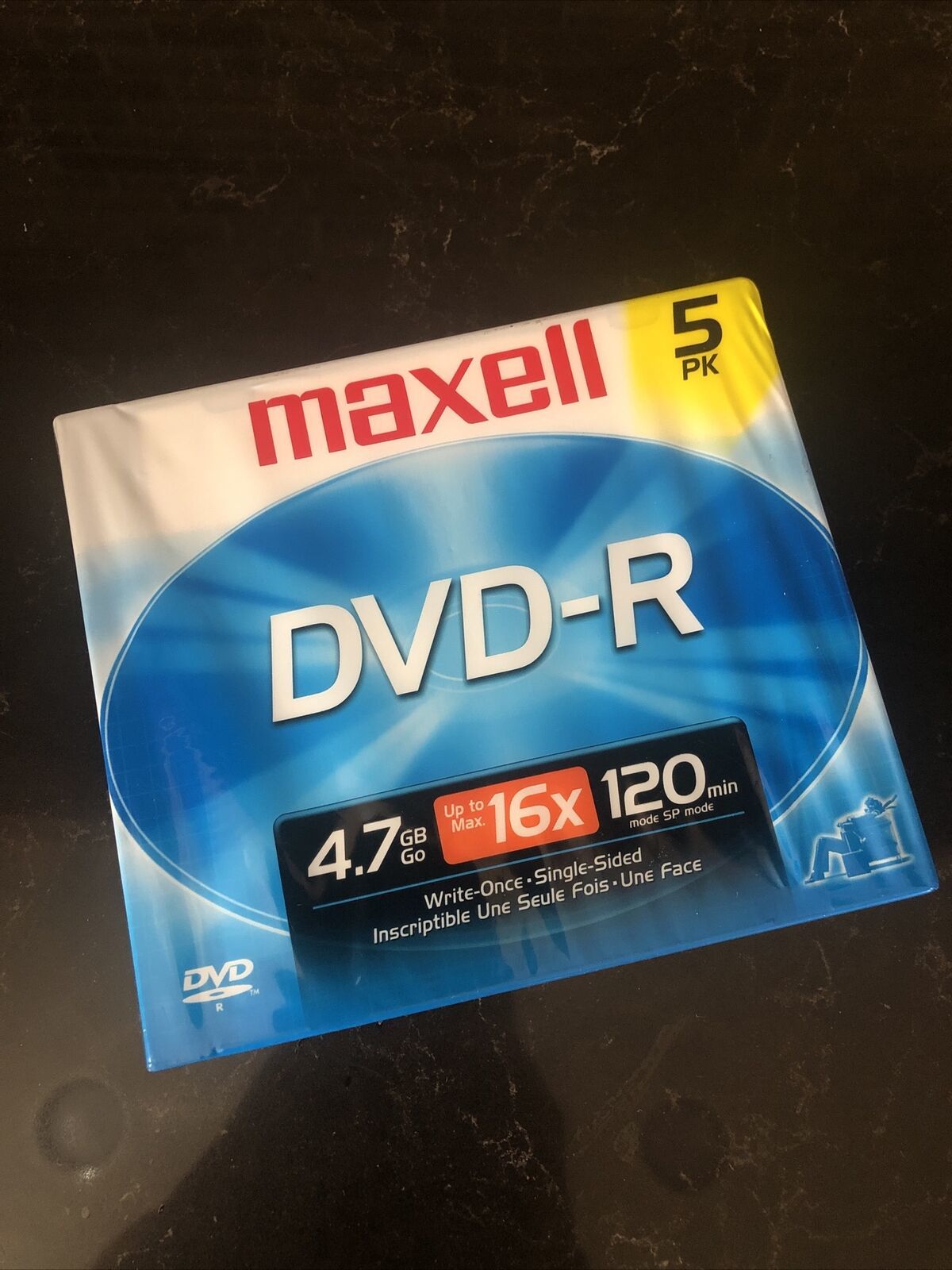5 Pack Maxell DVD-R 4.7GB 16X Jewel Case Data Video Music - $6.92
