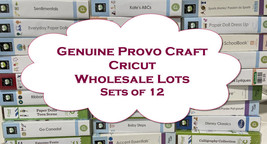 Lots of 12  NEW/SEALED Provo Cricut Cartridges  Wholesaler Liquidation - $40.00+