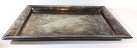 Large Silver Plate? Serving Tray Rectangle Shape 18&quot; X 11&quot; Lightweight - £15.81 GBP