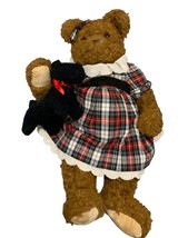 Douglas Cuddle Toys Curly Teddy Bear Plush Stuffed Animal Toy holding Black Scot - $19.79