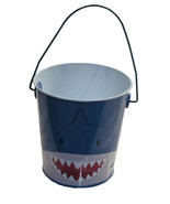 Adorable Animal Lover Party Shark Favor Tin Pail Candy Holder 4 Inches - $17.49 CAD