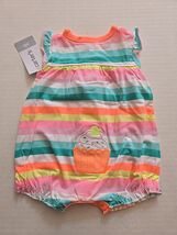 Carter's Romper For Girls Size Newborn Cupcake On Bottom Creeper - $3.47