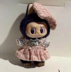 Pink Vintage Dress with Hat for Labubu Doll - $27.57 CAD