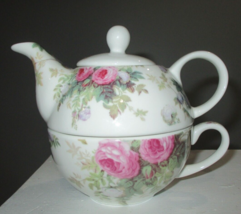 Victoria &amp; Albert V&amp;A Museum Brompton Rose Tea For One Tea Pot &amp; Cup set - £15.13 GBP