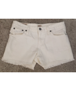 Polo Ralph Lauren White Cut Off Jean Shorts Size 12 Waist 27 in 3 in Inseam - $16.49