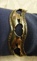 Vintage Silvertone Cuff Bracelet Cupids Heart &amp; Arrow Design Sterling Lo... - $367.38 MXN