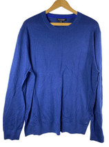 Banana Republic 100% Merino Wool Sweater Mens Large Brilliant Blue Pullover - £37.43 GBP