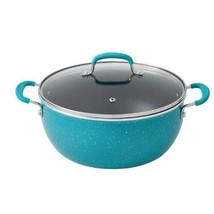 Pioneer Woman ~ KEEPSAKE TEAL Speckle ~ Nonstick ~ 5.5 Qt ~ Dutch Oven Pot w/Lid - £41.10 GBP