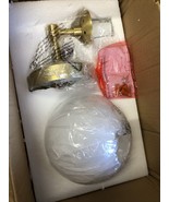 XiNBEi Wall Light Wall Sconce White Globe Glass in Satin Brass XB-W1211-... - £31.41 GBP