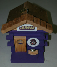 Little Log NCAA JMU James Madison University Bird House Football College - £39.14 GBP
