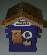 Little Log NCAA JMU James Madison University Bird House Football College - £39.04 GBP