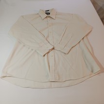 Towncraft Men&#39;s Off-White Cotton Blend Casual Shirt Long Sleeve Button U... - €6,55 EUR