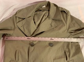 Mens Us Marine Dscp Valor Collection All Weather Khaki Gray Trench Coat 38 Reg - £35.19 GBP