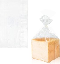 Plastic Bread Bags for Homemade Bread 6x3x12&quot;, 100 Pack Gusseted Storage Bags - £8.18 GBP