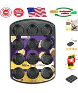 Non-Stick 12-Cup Muffin Pan - Perfect for Cupcakes &amp; Pies, Dishwasher Safe - $490.10 MXN