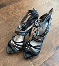 Guess By Marciano Womens shoes Heels Black Leather Strappy sz 7 Formal - £16.05 GBP