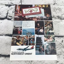 Vtg 1976 Northwest Orient Airlines Print Ad Advertising Art  - £7.78 GBP