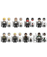 8pcs Attack on Titan Minifigure Set with 3D Gear and Weapons - $28.26 CAD