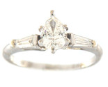 Women&#39;s Solitaire ring 14kt White Gold 269142 - $1,399.00