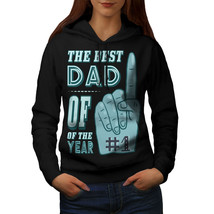 Wellcoda Best Dad Gift Womens Hoodie, Anniversary Casual Hooded Sweatshirt - £28.78 GBP