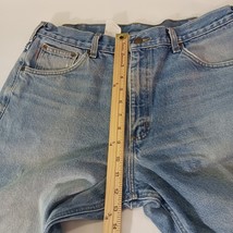 Carhartt Men's Faded Blue Denim Distressed Jeans Measured Size 35×29 image 12