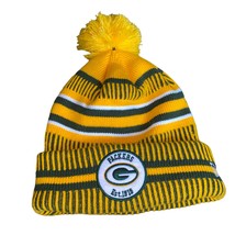 NFL Green Bay Packers Beanie Hat with Pom Pom One Size Fits Most Yellow ... - $32.47