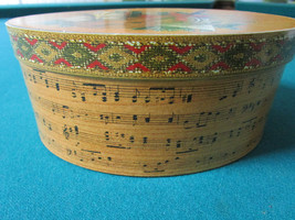 Vintage Carboard Handmade Box Oval 3 X 6&quot; - £19.33 GBP
