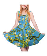 Woman Van Gogh Almond Blossom Sleeveless Skater Dress (Size XS to 5XL) - $39.28 CAD