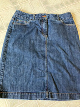Boden Denim Blue Jean Pencil Skirt Women&#39;s Size 8 Long modest No Slit - $25.92