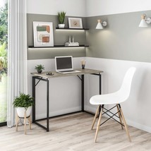 Folding Desk - Space Saving Grey Desk - $123.99