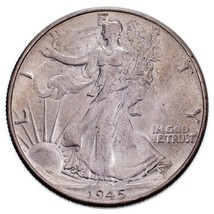 1945 50C Marche Liberty Demi Dollar En Choix Bu État Excellent Oeil Appeal - £41.49 GBP