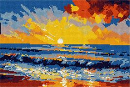 Pepita Needlepoint kit: Abstract Sunset, 12&quot; x 8&quot; - £69.85 GBP+