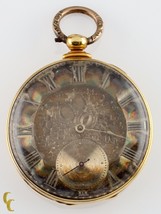 Thomas Cooper London Key Operated 18k Yellow Gold Pocket Watch 13 Jewels - $2,338.88
