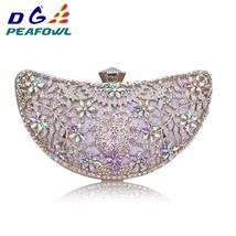 Clutches Moon Sequined Hollow Out Crystal Lady Shoulder Phone Wallet Case Weddin - £40.60 GBP