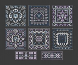 6 Biscornu Cross Stitch Blackwork patterns pdf - Pincushion Embroidery P... - $13.99