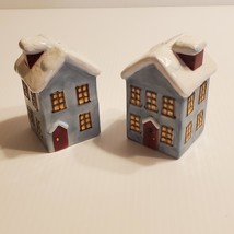 Vintage Christmas Merry Season house salt and  pepper shakers set.   - $18.00