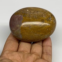 178.9g, 2.8&quot;x2.2&quot;x1.3&quot; Natural Ocean Jasper Palm-Stone Orbicular Jasper, B30740 - £11.51 GBP