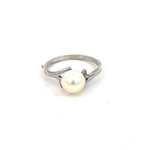 Mikimoto Estate Akoya Pearl Ring 7 Silver 7.30 mm M371 - £229.45 GBP