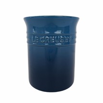 Le Creuset Stoneware Utensil Crock Spatula Holder Blue Ombre 6&quot; x 5&quot; - $29.69