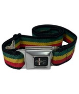 Buckle Down Ford Mustang Seatbelt Belt Mens Large Rasta Green Yellow Red... - $555.02 MXN