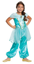 Disney Princess Jasmine Classic Girls&#39; Costume, Teal - £87.32 GBP