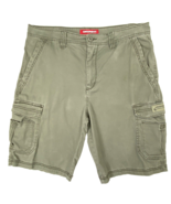 Unionbay Cargo Shorts Mens size 36 Relaxed Stretch Bermuda Pockets Drab ... - $17.99