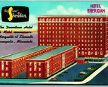 Le Nouvel Hôtel Sheridan Minneapolis Minnesota Mn Unp Chrome Carte Posta... - $3.02