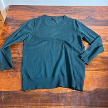 J.Crew Sweater Womens Size M Green Crew Neck Pullover Long Sleeve Knit - $22.87
